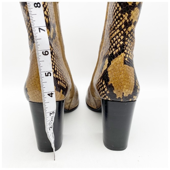 Zara Bloggers Favorite Leather Snake Print Boots‎ Size 36 - Picture 11 of 16